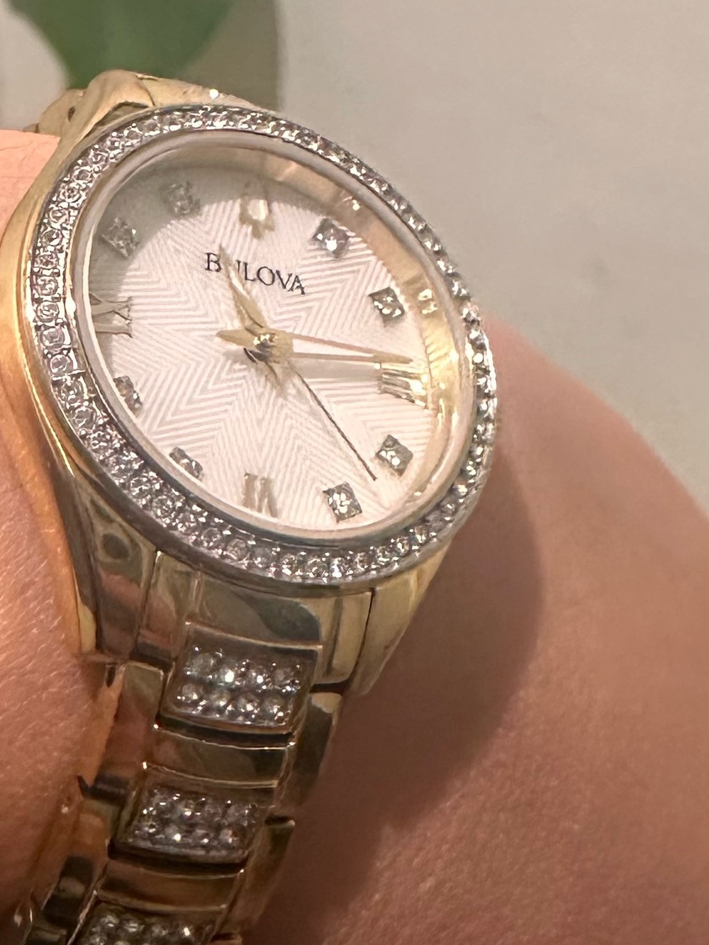 ✨ Bulova | Two-Tone Gold and Silver Crystal Accent Women's Watch
